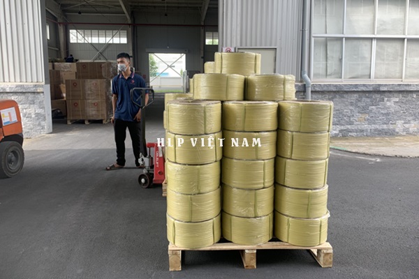 Dây đai nhựa PP 12mm cho doanh nghiệp Đài Loan đóng máy bán tự động